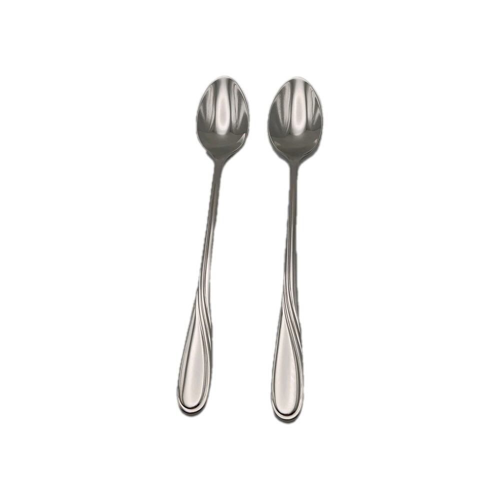Lenox Summerville IceTea Spoons 2 Piece Set 18/10 Stainless Flatware Vietnam New